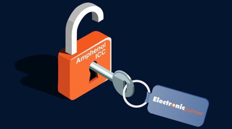 Image of a key with the name Electronic Partner unlocking a padlock called Amphenol ICC